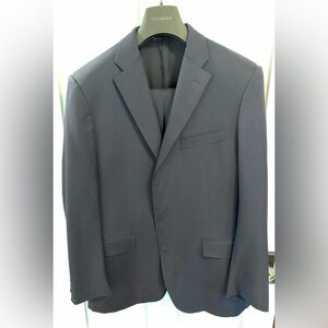 CANALI Model 13290/37 Solid Blue Wool Suit
